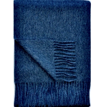 Throw Bern Dark Blue Indigo Alpaca & Lambswool 78x55