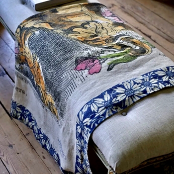 Designers Guild Throw - John Derian - Flower Vase 71x51 Heavy Linen