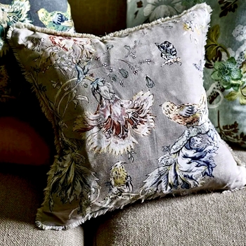 Designers Guild Cushion - English Heritage Suffolk Garden Birch 15SQ Down Insert