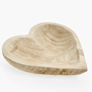 Plate - Heart Shaped Wood 9x11in