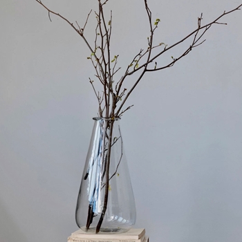 Vase - Tapered  Clear Glass 10W/20H