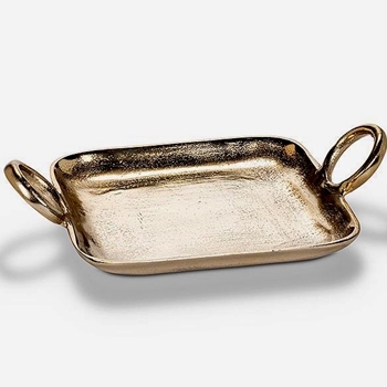 Tray - Ring Handle Mini  8in Gold Finish