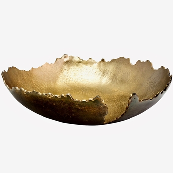 Bowl - Willis Bronzed aluminium 16Wx4inH