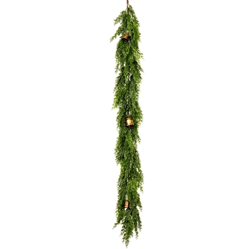 EVG - Cedar Garland with Bells 6FT - XDG444-GR