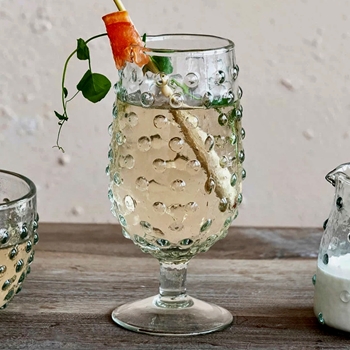 Goblet - Hobnail Clear Glass 3x7 12OZ