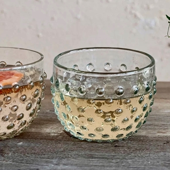 Bowl - Hobnail Clear Glass 4x3in